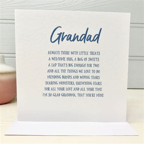 Grandad Poem - Fathers Day Card for Grandad, Grandpa, Grandad Card ...