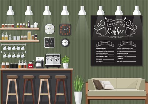 Coffee Shop Vector Image 的图像结果