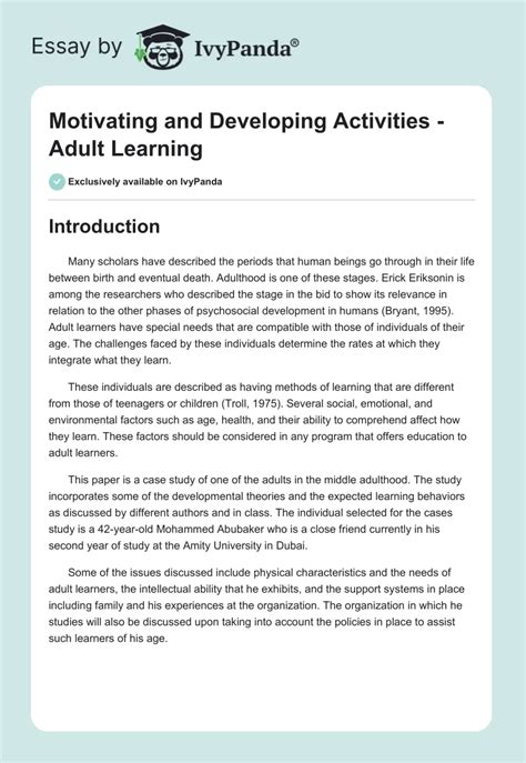 Adult Learning Activity. Examples 的图像结果
