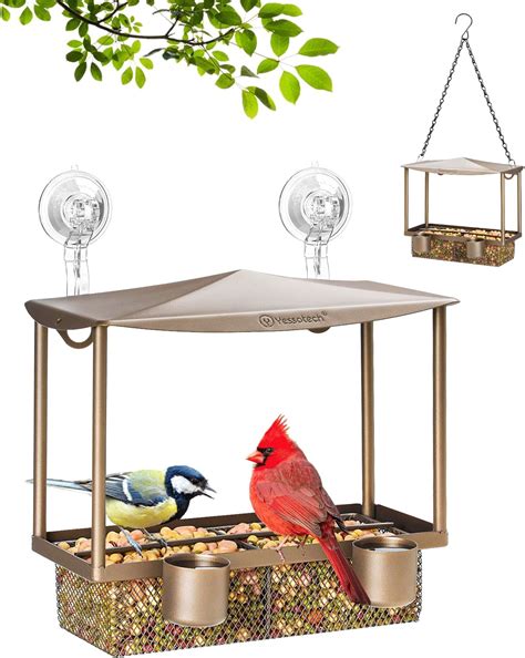 Amazon.com : Lilyang Window Bird Feeder, Metal Bird Feeder Window with ...