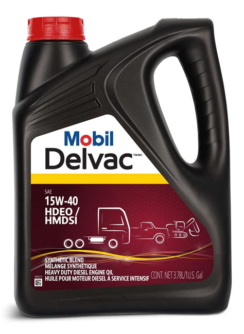 Mobil Delvac 15W-40 HDEO Synthetic Blend Diesel Engine Oil, 3.78-L ...