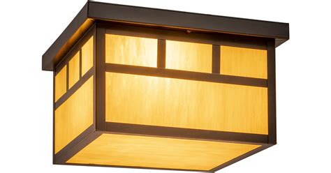 Vaxcel Lighting OF37211BBZ Mission 2 Light Flush Mount Outdoor Ceiling ...