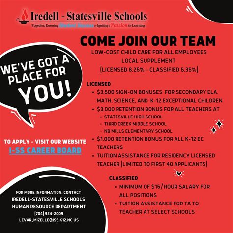 Click here to apply https://lnkd.in/g77ri_GR | IREDELL-STATESVILLE SCHOOLS