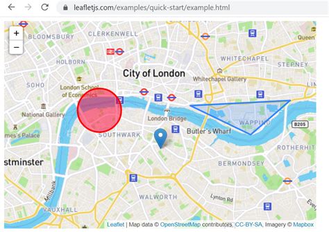 Leaflet JavaScript Map 的图像结果