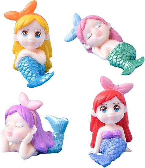 CiCy Miniature Mermaid Figurines - 4 Pcs Doll Cake India | Ubuy
