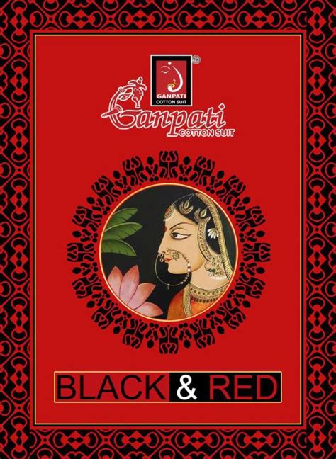 Ganpati Red Black Unstitched Suit Set Manufacturer, Supplier from Kolkata