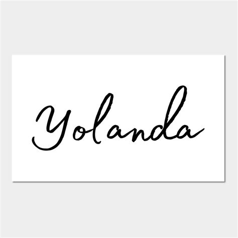 Customized Yolanda Name Calligraphy Wall Art Print