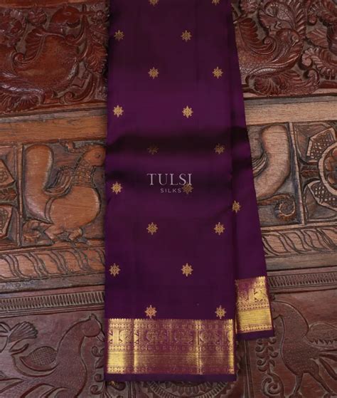 Buy Purple Kanjivaram Silk Saree T646451
