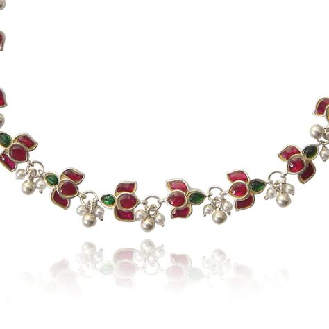 Buy Silver Kundan Lotus Choker Online - Unniyarcha – Unniyarcha Design