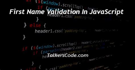 Image result for Name Validation in JavaScript
