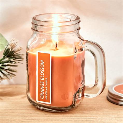 Home Centre Colour Refresh Mandarin Scented Jar Candle : Amazon.in ...