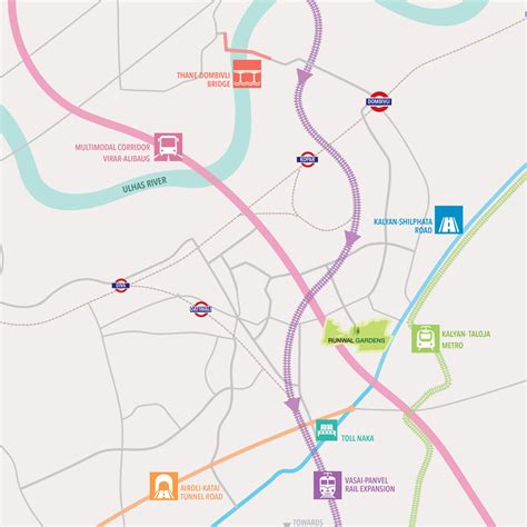 Runwal Gardens North Avenue Location Map | Dombivli East, Mumbai