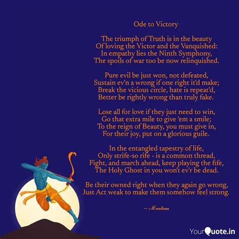 Ode to Victory The triu... | Quotes & Writings by Martian Mirth | YourQuote