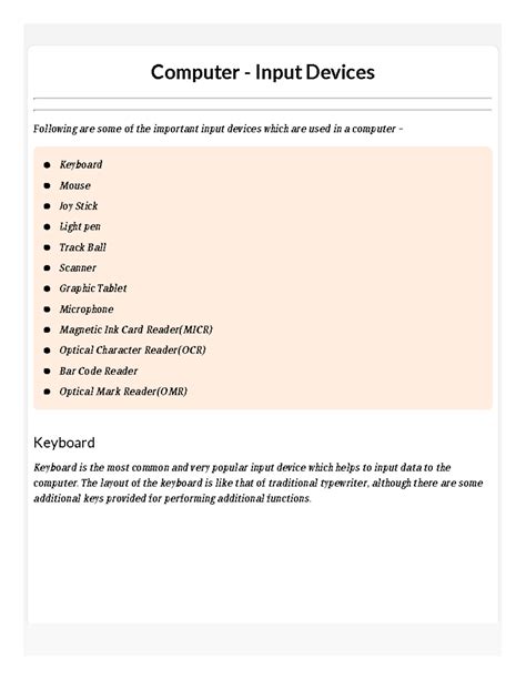 Image result for Input Devices of Computer System