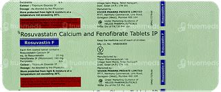 Rosuvastin F Tablet 10: Uses, Side Effects, Price & Substitutes