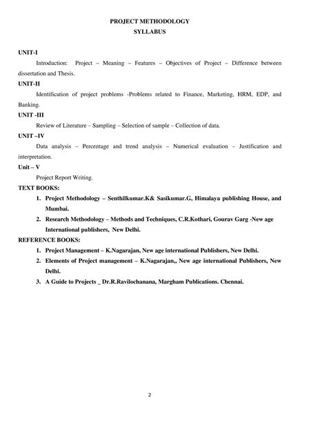 Project Methodology - PROJECT METHODOLOGY SYLLABUS UNIT-I Introduction ...