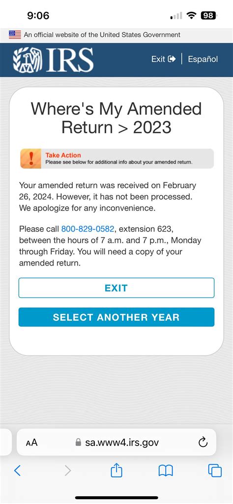 My Amended Return Has Not Been processed : r/IRS
