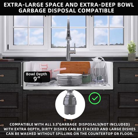 Buy Miuara Farmhouse Sink - 36 Inch Solid Fireclay White Farmhouse ...