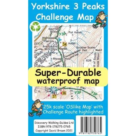 Buy Yorkshire 3 Peaks Challenge Map and Guide Book Online at Low Prices ...