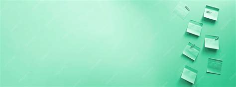 Brainstorm background in green colors with empty sticky notes | Premium ...