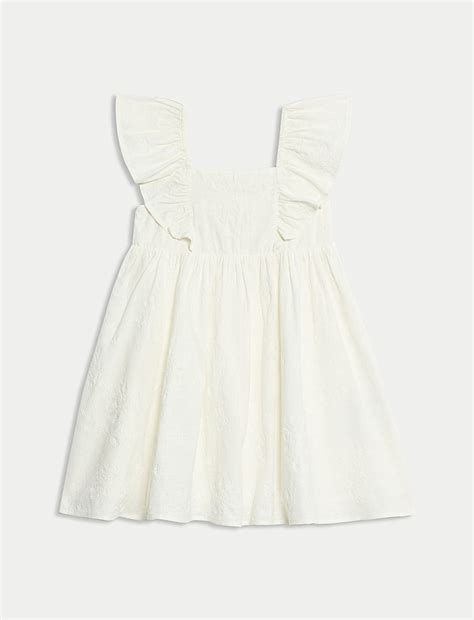 Buy Pure Cotton Embroidered Dress (2-10 Yrs) at Marks & Spencer