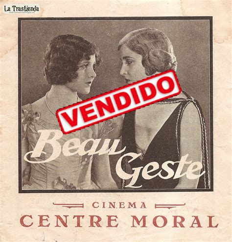Programa de Cine - Beau Geste (1926) ¡VENDIDO! | La Trastienda Antigua