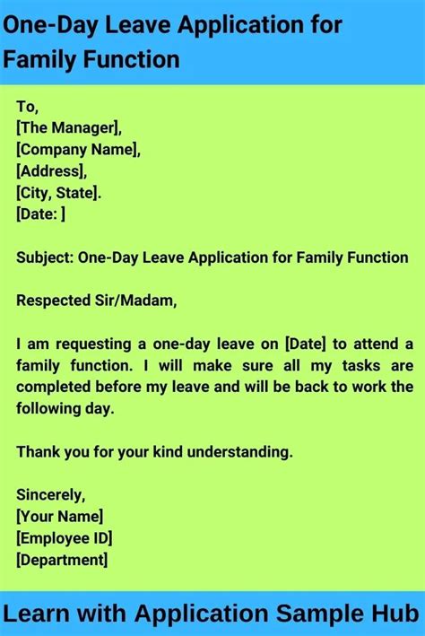 Image result for Sample Application Birthdaqy Leave