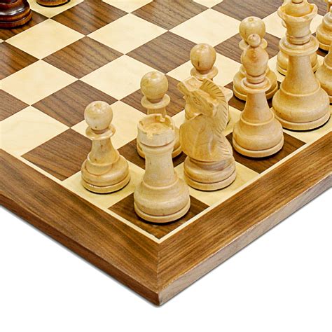Traditional Staunton Wood Chess Set with a Wooden Board - 14.75 inch B ...