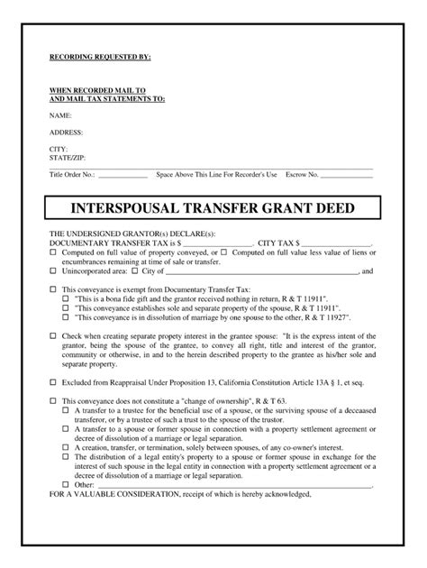 Interspousal Transfer Deed Ny - Fill and Sign Printable Template Online ...