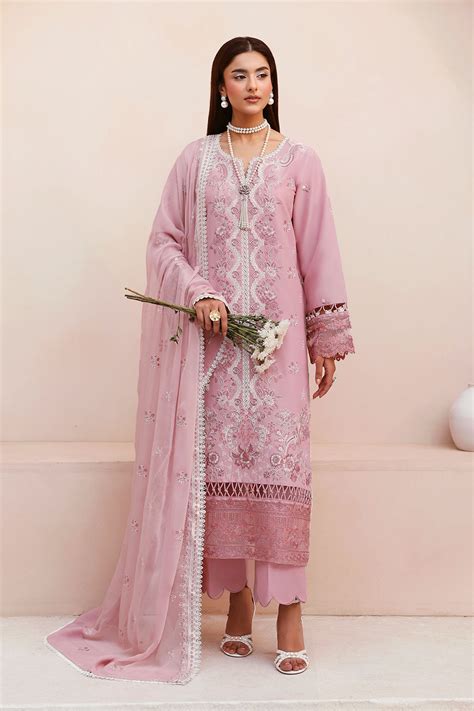 Ramsha Ghazal Pink Embroidered Lawn Suit | Pakistani Formal Festive ...