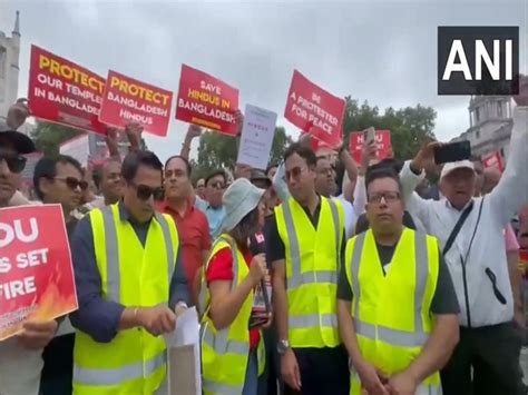 Protest outside UK Parliament condemns violence against Hindus in ...