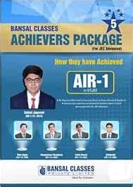 Bansal Classes Achievers Package-2018(Test Papers of AIR-1) : Bansal ...