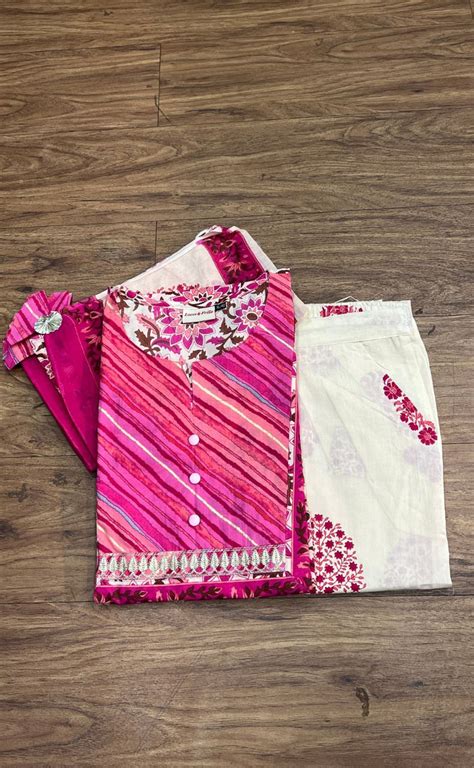 Premium Jaipur Cotton Kurti Sets | Laces and Frills