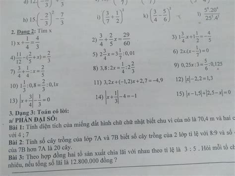 Tìm x 1) x + 1/4 = 4/3 2) 3/4 + 2/5 x = 29/60 3) 1 3/4 x + 1 1/2 = -4/5 ...