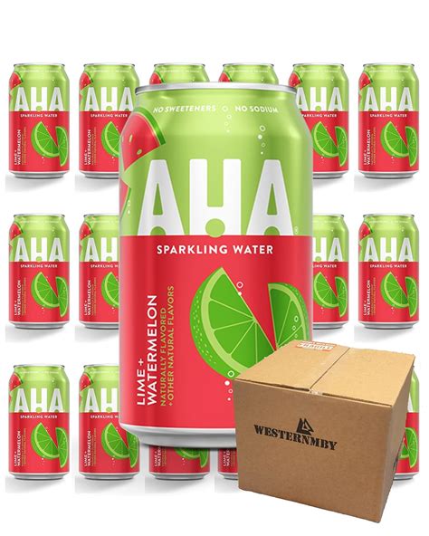 AHA Sparkling Water, Lime Watermelon, 12 Fl Oz, 18 cans