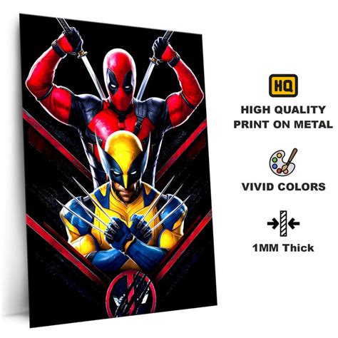 High-Quality Metal Posters - Superhero Deadpool & Wolverine DW02 ...