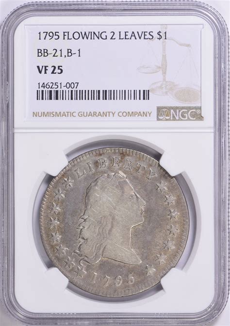1795 Flowing Hair Silver Dollar B-1, BB-21 NGC VF-25 (Item 1587086 ...