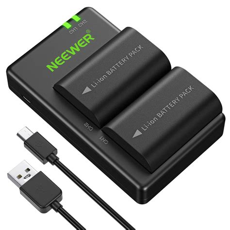 Neewer LP-E6 LP-E6N Battery Rechargeable Battery Charger Set for Canon ...