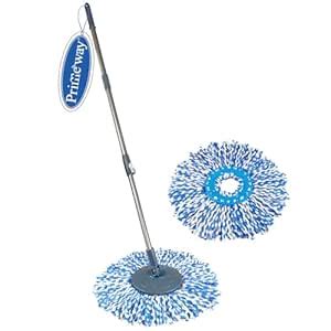 Primeway® SS Spin Floor Mop 124cm Extendable Handle Stick Rod ...