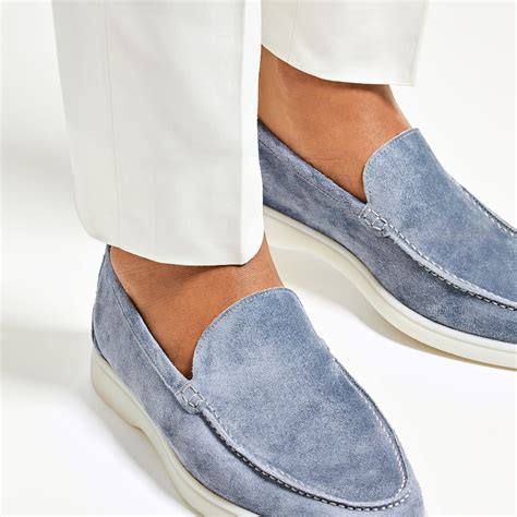 Light Blue Slip-on | Light blue shoes, Mens suede loafers, Gents shoes