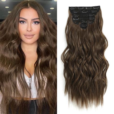Fliace Clip in Hair Extensions, 6 PCS Natural & Soft Hair & Blends Well ...