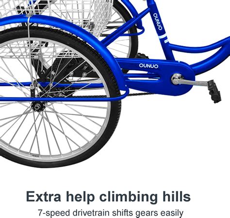 Buy Dripex Adult Tricycle, Adult Tricycles 24/26 inch 3 Wheel 7 Speed ...