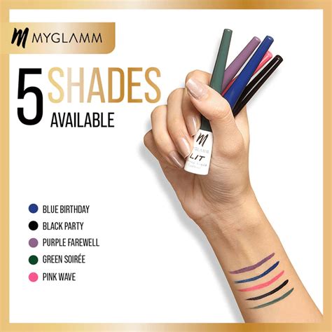 Buy MYGLAMM LIT GLOSSY LIQUID EYELINER-PURPLE FAREWELL Online & Get ...