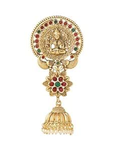 Yellow Chimes Jhooda Pin for Women | Traditional Gold Plated Stone ...