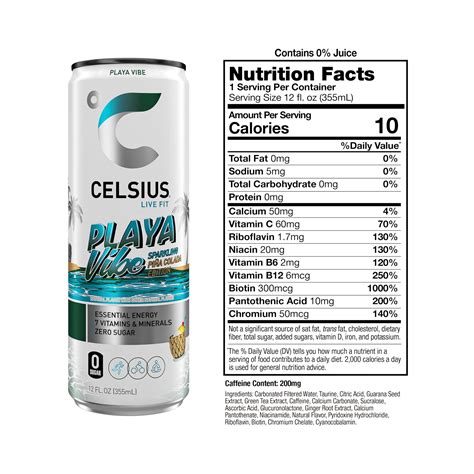 Snapklik.com : CELSIUS PLAYA VIBE Sparkling Pina Colada, Sugar Free ...