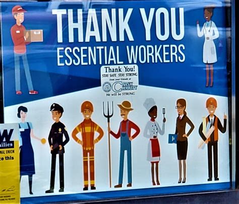 Image result for Essential Workers Only Signage