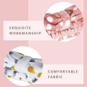 MINISO Polka Dot Hair band Headwrap, Velvet Headband for Makeup or ...