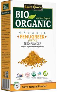 LOUIS QUEEN Organic Fenugreek Methi Powder 100% Pure Natural & Organic ...