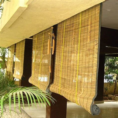 S N Craft Bamboo Chick Blind/Curtain for Outdoor Balcony/Window (Beige ...