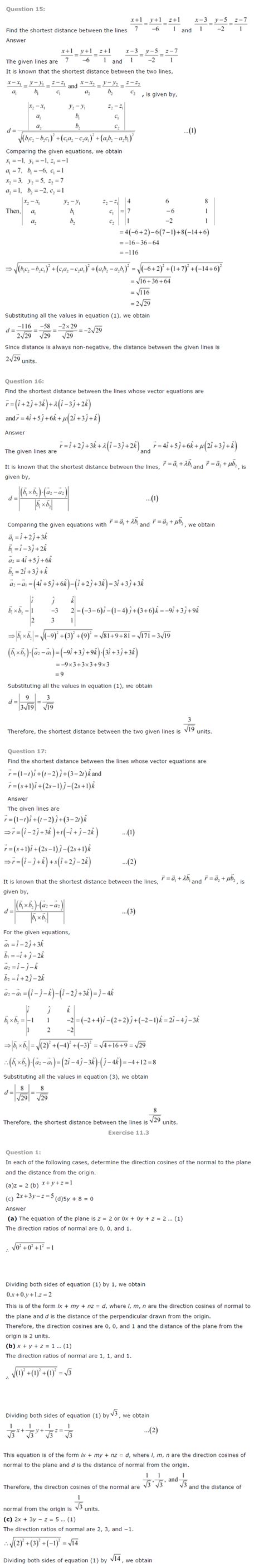 Image result for Class 12 Maths Chapter 11 Three-Dimensional Geometry